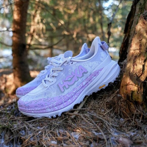 NEW HOKA Womens Speedgoat 6 Shoes Starlight Glow / Aster Flower NIB 11 Sneaker - Picture 11 of 14